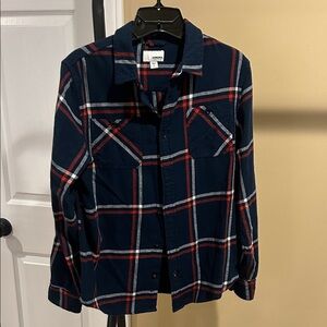 Boys Sonoma Navy and Red Plaid Shirt